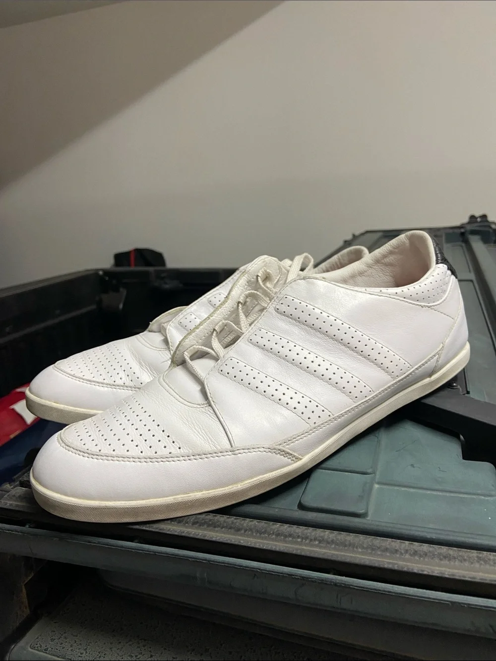 Y-3 ADIDAS YOHJI YAMAMOTO YOHJI Canvas SIGNATURE LOGO SNEAKERS White Sz 12.5